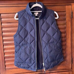 J Crew Quilted Women's Navy Vest
